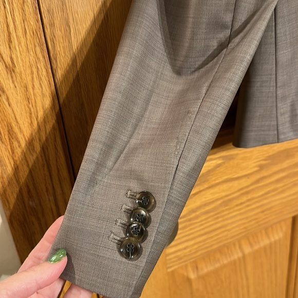 Vintage Ann Taylor 87% wool brown suit jacket with multiple variations t… - Picture 5 of 10